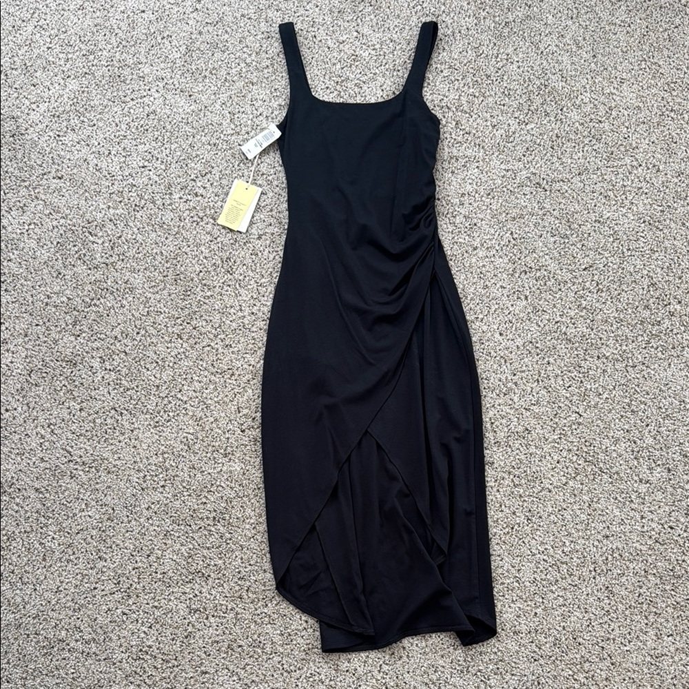 Aritzia Black midi dress